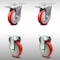 Service Caster 5 Inch SS Red Polyurethane Top Plate Caster Lock Brake 2 Rigid SCC, 2PK SCC-SSTTL20S514-PPUB-RED-2-R-2 - alternate 1